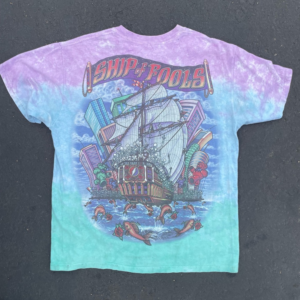 Grateful Dead T-shirt ship of fools liquid blue - Mens size Medium